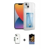 MARSİLYAN™- iPhone 14 Kılıf Doruk Klasik Koleksiyonu - Siyah Buffer Hayalet Cam Ekran Koruyucu + Shine Kamera Lens - YL