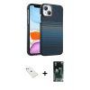 MARSİLYAN™- iPhone 14 Kılıf Doruk Serisi - Şeffaf 360 Full Body Arka Koruyucu + Diamond Kamera Lens - SABE