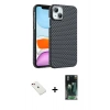MARSİLYAN™- iPhone 14 Kılıf Doruk Serisi - Şeffaf 360 Full Body Arka Koruyucu + Diamond Kamera Lens - KI