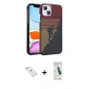 MARSİLYAN™- iPhone 14 Kılıf Doruk Serisi - Şeffaf Pasifik Cam Ekran Koruyucu + Diamond Kamera Lens - PE