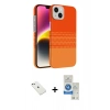 MARSİLYAN™- iPhone 14 Kılıf Doruk Serisi - Şeffaf Royal Nano Ekran Koruyucu + Diamond Kamera Lens - PE