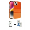 MARSİLYAN™- iPhone 14 Kılıf Doruk Serisi - Şeffaf Royal Nano Ekran Koruyucu + Shine Kamera Lens - YL