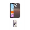 MARSİLYAN™- iPhone 14 Kılıf Doruk Serisi - Siyah Bilvis 3D Mat Cam Ekran Koruyucu