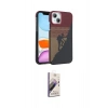 MARSİLYAN™- iPhone 14 Kılıf Doruk Serisi - Siyah Bilvis 3D Mat Cam Ekran Koruyucu