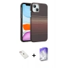 MARSİLYAN™- iPhone 14 Kılıf Doruk Serisi - Siyah Bilvis 5in1 3D Magic Cam Ekran Koruyucu + Diamond Kamera Lens - KI