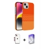 MARSİLYAN™- iPhone 14 Kılıf Doruk Serisi - Siyah Bilvis 5in1 3D Magic Cam Ekran Koruyucu + Shine Kamera Lens - KI