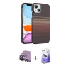 MARSİLYAN™- iPhone 14 Kılıf Doruk Serisi - Siyah Bilvis 5in1 5D Magic Hayalet Cam Ekran Koruyucu + Raze Metal Kamera Lens - GS