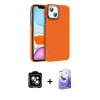 MARSİLYAN™- iPhone 14 Kılıf Doruk Serisi - Siyah Bilvis 5in1 5D Magic Hayalet Cam Ekran Koruyucu + PVD Metal Kamera Lens - MI
