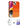 MARSİLYAN™- iPhone 14 Kılıf Doruk Serisi - Siyah Bilvis 5in1 5D Magic Hayalet Cam Ekran Koruyucu + Shine Kamera Lens - MI