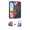 MARSİLYAN™- iPhone 14 Kılıf Doruk Serisi - Siyah Bilvis 5in1 5D Magic Hayalet Cam Ekran Koruyucu + Raze Metal Kamera Lens - SH