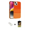 MARSİLYAN™- iPhone 14 Kılıf Doruk Serisi - Siyah Buffer Cam Ekran Koruyucu + Diamond Kamera Lens - KI