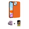 MARSİLYAN™- iPhone 14 Kılıf Doruk Serisi - Siyah Buffer Cam Ekran Koruyucu + Raze Metal Kamera Lens - MR