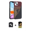 MARSİLYAN™- iPhone 14 Kılıf Doruk Serisi - Siyah Buffer Cam Ekran Koruyucu + PVD Metal Kamera Lens - YL
