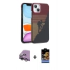 MARSİLYAN™- iPhone 14 Kılıf Doruk Serisi - Siyah Buffer Hayalet Cam Ekran Koruyucu + Raze Metal Kamera Lens - GS