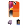 MARSİLYAN™- iPhone 14 Kılıf Doruk Serisi - Siyah Buffer Hayalet Cam Ekran Koruyucu + Raze Metal Kamera Lens - MR