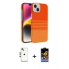 MARSİLYAN™- iPhone 14 Kılıf Doruk Serisi - Siyah Buffer Hayalet Cam Ekran Koruyucu + Shine Kamera Lens - GD