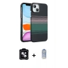 MARSİLYAN™- iPhone 14 Kılıf Doruk Serisi - Siyah Joko Magic 5D Cam + PVD Metal Kamera Lens - MI