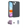 MARSİLYAN™- iPhone 14 Kılıf Doruk Serisi - Siyah Joko Magic 5D Cam + Raze Metal Kamera Lens - MR