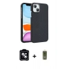 MARSİLYAN™- iPhone 14 Kılıf Doruk Serisi - Siyah Joko Magic 5D Hayalet Cam + PVD Metal Kamera Lens - MI