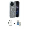 MARSİLYAN™- iPhone 14 Kılıf Eksen Çizgi - Şeffaf Royal Nano Ekran Koruyucu + Shine Kamera Lens - YL