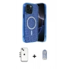 MARSİLYAN™- iPhone 14 Kılıf Eksen Çizgi - Siyah Joko Magic 5D Cam + Shine Kamera Lens - GI