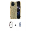 MARSİLYAN™- iPhone 14 Kılıf Eksen Çizgi - Siyah Joko Magic 5D Cam + Shine Kamera Lens - KI