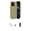 MARSİLYAN™- iPhone 14 Kılıf Eksen Çizgi - Siyah Joko Magic 5D Hayalet Cam + Diamond Kamera Lens - SABE