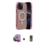 MARSİLYAN™- iPhone 14 Kılıf Eksen Çizgi - Siyah Joko Magic 5D Hayalet Cam + Raze Metal Kamera Lens - KI