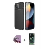 MARSİLYAN™- iPhone 14 Kılıf Eksen Form Prime - Şeffaf 360 Full Body Arka Koruyucu + Raze Metal Kamera Lens - KI