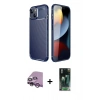MARSİLYAN™- iPhone 14 Kılıf Eksen Form Prime - Şeffaf 360 Full Body Arka Koruyucu + Raze Metal Kamera Lens - MR
