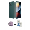 MARSİLYAN™- iPhone 14 Kılıf Eksen Form Prime - Şeffaf Royal Nano Ekran Koruyucu + Raze Metal Kamera Lens - MR