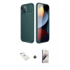 MARSİLYAN™- iPhone 14 Kılıf Eksen Form Prime - Siyah Bilvis 3D Mat Cam Ekran Koruyucu + Diamond Kamera Lens - PE