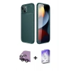 MARSİLYAN™- iPhone 14 Kılıf Eksen Form Prime - Siyah Bilvis 5in1 3D Magic Cam Ekran Koruyucu + Raze Metal Kamera Lens - SH