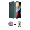 MARSİLYAN™- iPhone 14 Kılıf Eksen Form Prime - Siyah Bilvis Hayalet Cam Ekran Koruyucu + Raze Metal Kamera Lens - MR