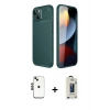 MARSİLYAN™- iPhone 14 Kılıf Eksen Form Prime - Siyah Bilvis Hayalet Cam Ekran Koruyucu + Shine Kamera Lens - SH