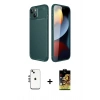 MARSİLYAN™- iPhone 14 Kılıf Eksen Form Prime - Siyah Buffer Cam Ekran Koruyucu + Shine Kamera Lens - GS