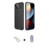 MARSİLYAN™- iPhone 14 Kılıf Eksen Form Prime - Siyah Joko Magic 5D Cam + Diamond Kamera Lens - PE