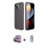 MARSİLYAN™- iPhone 14 Kılıf Eksen Form Prime - Siyah Joko Magic 5D Cam + Raze Metal Kamera Lens - GS