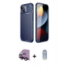 MARSİLYAN™- iPhone 14 Kılıf Eksen Form Prime - Siyah Joko Magic 5D Cam + Raze Metal Kamera Lens - SH