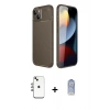 MARSİLYAN™- iPhone 14 Kılıf Eksen Form Prime - Siyah Joko Magic 5D Cam + Shine Kamera Lens - GI