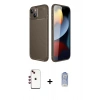 MARSİLYAN™- iPhone 14 Kılıf Eksen Form Prime - Siyah Joko Magic 5D Cam + Shine Kamera Lens - KI