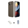 MARSİLYAN™- iPhone 14 Kılıf Eksen Form Prime - Siyah Joko Magic 5D Cam + Diamond Kamera Lens - SABE