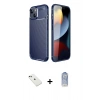 MARSİLYAN™- iPhone 14 Kılıf Eksen Form Prime - Siyah Joko Magic 5D Cam + Diamond Kamera Lens - YL