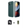 MARSİLYAN™- iPhone 14 Kılıf Eksen Form Prime - Siyah Joko Magic 5D Hayalet Cam + PVD Metal Kamera Lens - GS