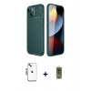 MARSİLYAN™- iPhone 14 Kılıf Eksen Form Prime - Siyah Joko Magic 5D Hayalet Cam + Shine Kamera Lens - GS