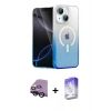 MARSİLYAN™- iPhone 14 Kılıf Eksen Minimal Özel Seri - Siyah Bilvis 5in1 3D Magic Cam Ekran Koruyucu + Raze Metal Kamera Lens - SH