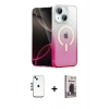 MARSİLYAN™- iPhone 14 Kılıf Eksen Minimal Özel Seri - Siyah Bilvis Hayalet Cam Ekran Koruyucu + Shine Kamera Lens - MI