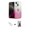 MARSİLYAN™- iPhone 14 Kılıf Eksen Minimal Özel Seri - Siyah Bilvis Hayalet Cam Ekran Koruyucu + Diamond Kamera Lens - YL