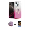 MARSİLYAN™- iPhone 14 Kılıf Eksen Minimal Özel Seri - Siyah Buffer Hayalet Cam Ekran Koruyucu + Raze Metal Kamera Lens - KI