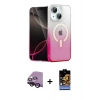 MARSİLYAN™- iPhone 14 Kılıf Eksen Minimal Özel Seri - Siyah Buffer Hayalet Cam Ekran Koruyucu + Raze Metal Kamera Lens - SH